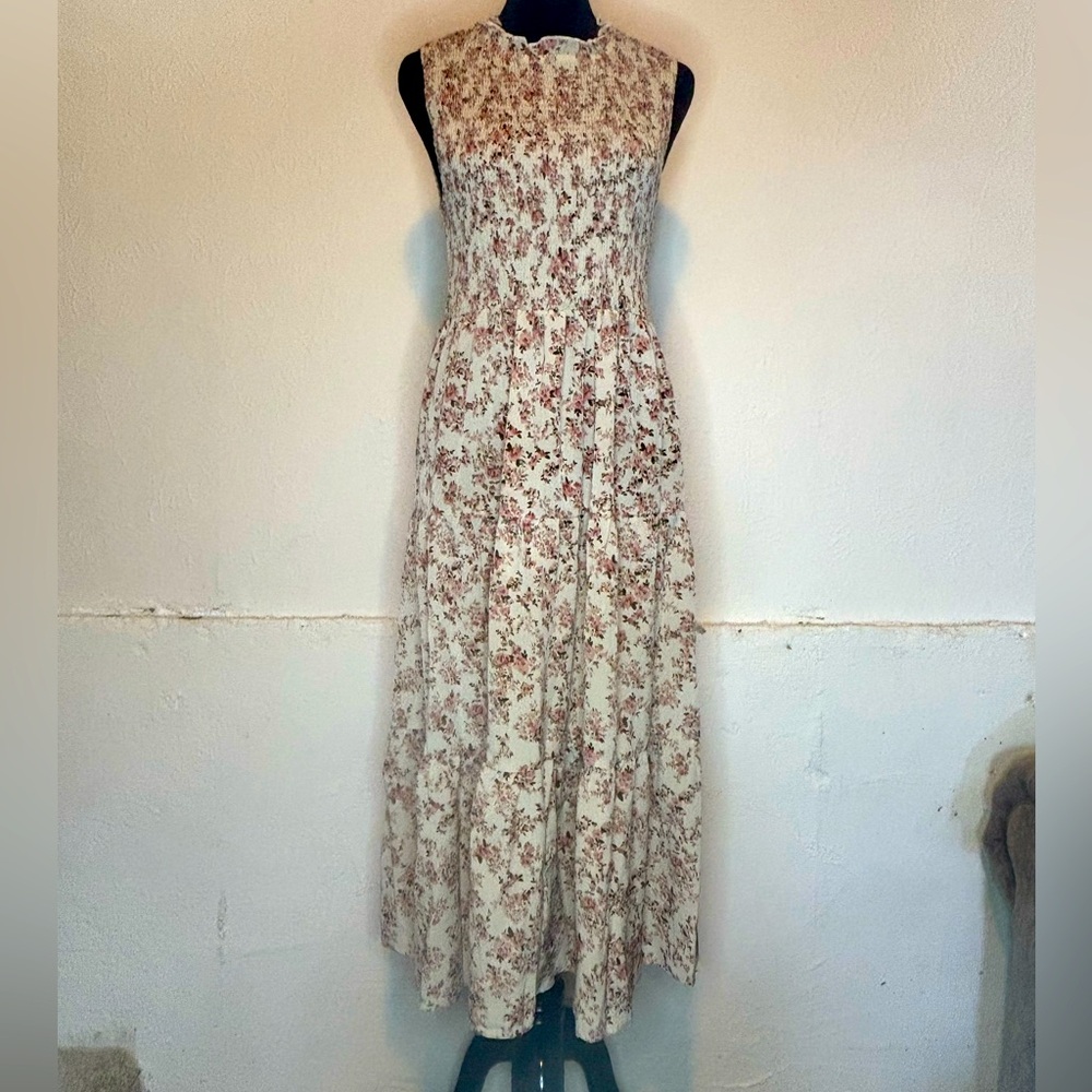 Shein Floral Midi Dress Sz M